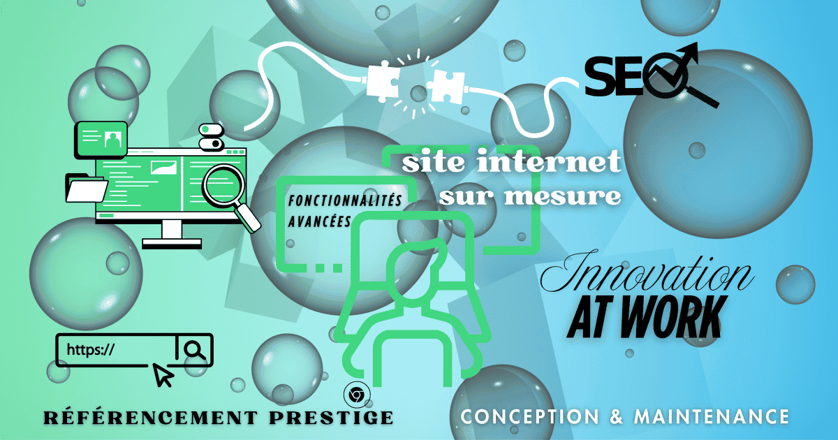 Image illustrant les services de création de site internet et référencement par Création Site Référencement Prestige.